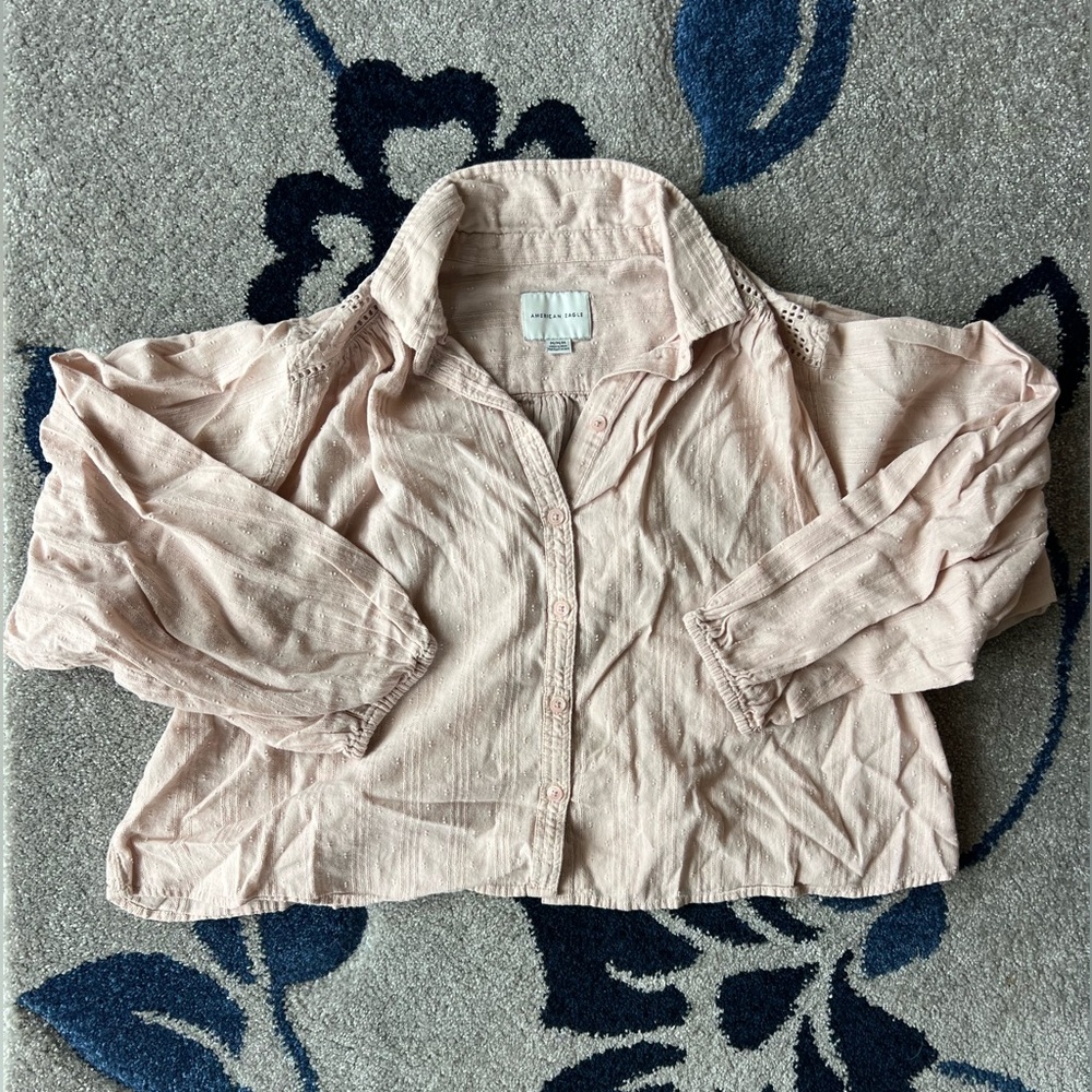 american eagle button up